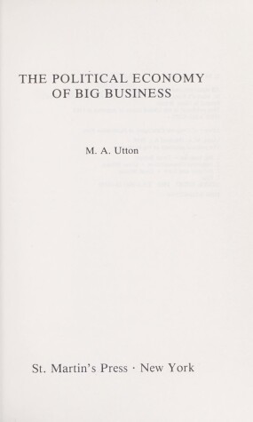 Book cover for The Political Economy of Big Business