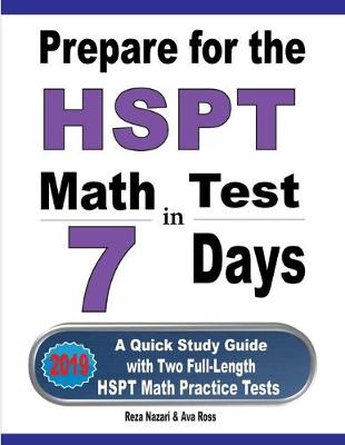 Cover of Prepare for the HSPT Math Test in 7 Days