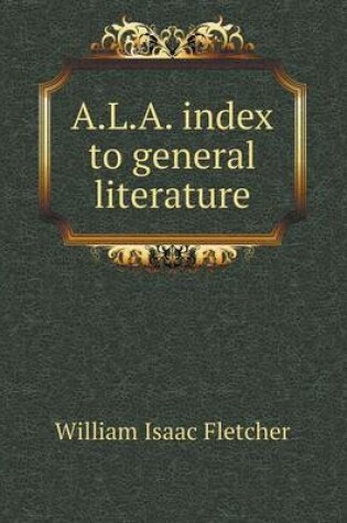 Cover of A.L.A. index to general literature