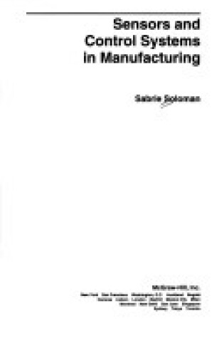 Cover of Sensors and Control Systems in Manufacturing