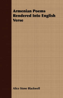 Book cover for Armenian Poems Rendered Into English Verse