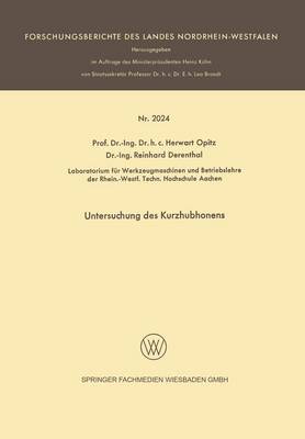 Book cover for Untersuchung Des Kurzhubhonens