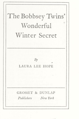 Cover of Bobbsey Twins 00: Wonderful Winter Secret