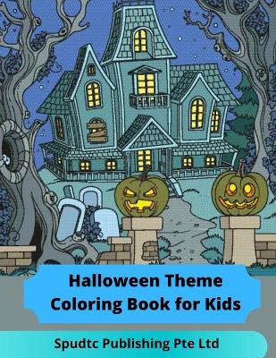 Book cover for Halloween Theme Coloring Book for Kids