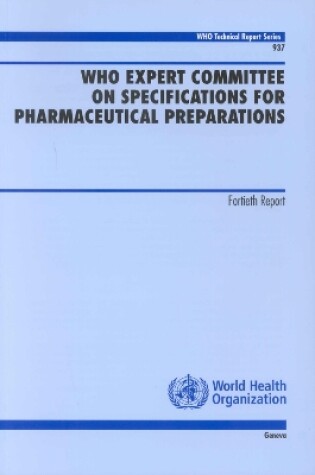 Cover of WHO Expert Committee on Specifications for Pharmaceutical Preparations