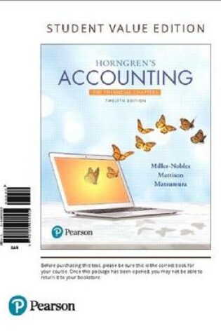 Cover of Horngren's Accounting, the Financial Chapters