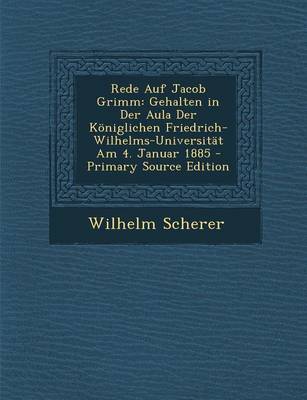 Book cover for Rede Auf Jacob Grimm