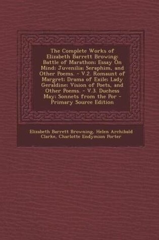 Cover of The Complete Works of Elizabeth Barrett Browing