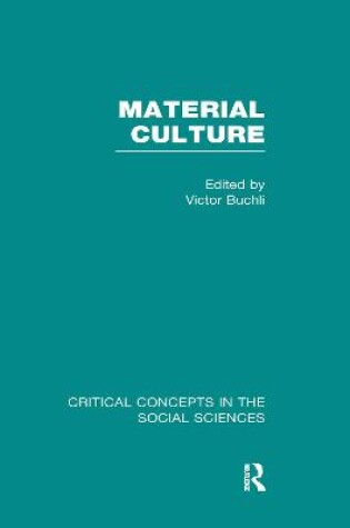 Cover of Mater Cult Crit Conc Vol 1