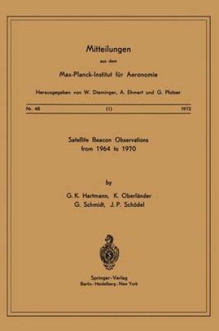 Cover of Satellite Beacons Observations from 1964 to 1970