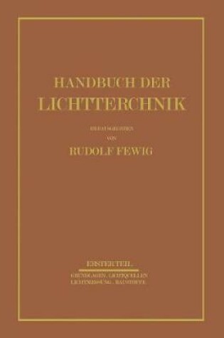 Cover of Handbuch Der Lichttechnik
