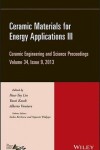 Book cover for Ceramic Materials for Energy Applications III, Volume 34, Issue 9