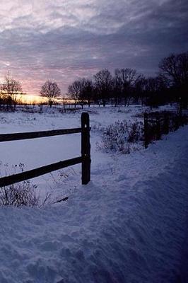 Book cover for Winter Theme Journal Daybreak Sunrise Fence