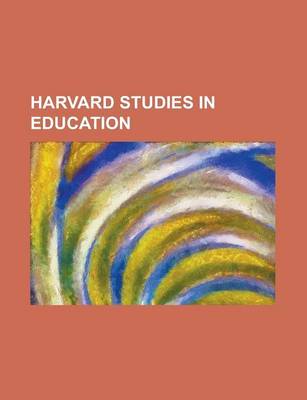 Book cover for Harvard Studies in Education