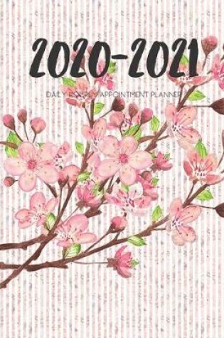 Cover of Daily Planner 2020-2021 Pink Flowers 15 Months Gratitude Hourly Appointment Calendar