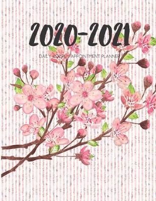 Book cover for Daily Planner 2020-2021 Pink Flowers 15 Months Gratitude Hourly Appointment Calendar