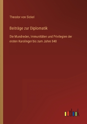 Book cover for Beiträge zur Diplomatik