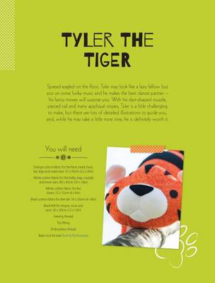 Book cover for Tyler the Tiger Soft Toy Pattern