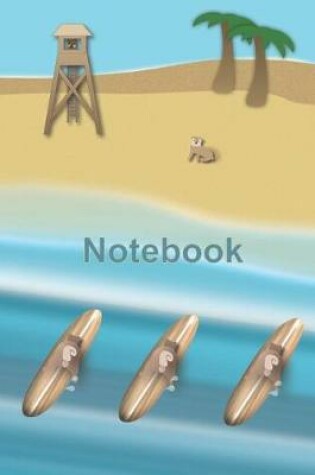 Cover of Tropical Surf Team Pugs Notebook