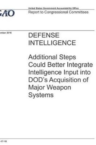 Cover of Defense Intelligence