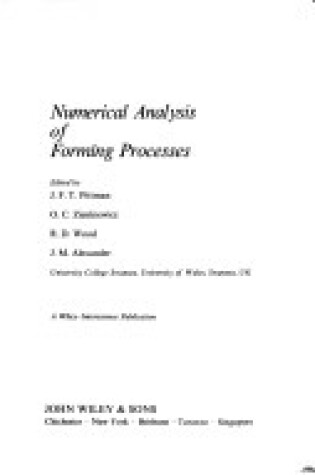 Cover of Numerical Analysis of Forming Processes