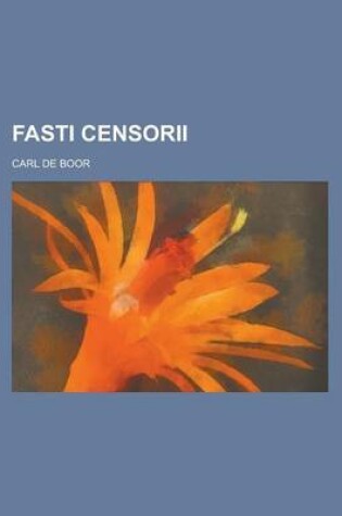 Cover of Fasti Censorii