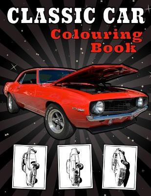 Book cover for Classic Car Colouring Book