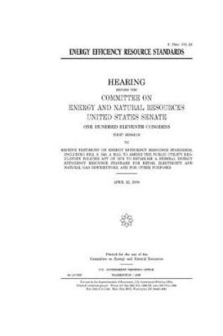 Cover of Energy efficiency resource standards