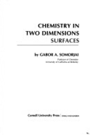 Cover of Chemistry in Two Dimensions