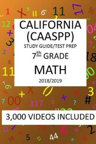 Cover of 7th Grade CALIFORNIA CAASPP, MATH, Test Prep