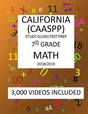 Book cover for 7th Grade CALIFORNIA CAASPP, MATH, Test Prep