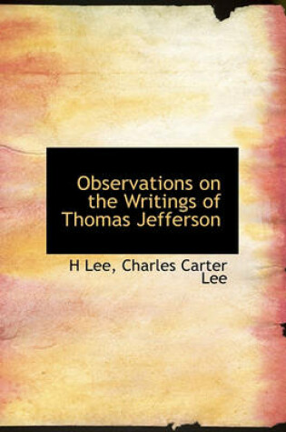 Cover of Observations on the Writings of Thomas Jefferson