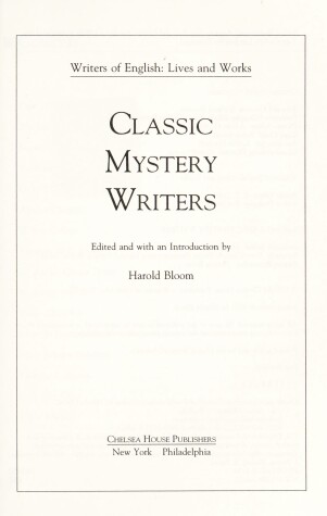 Book cover for Classic Mystery Writers