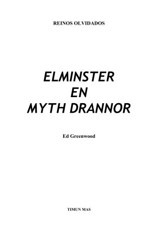Cover of Elminster En Myth Drannor