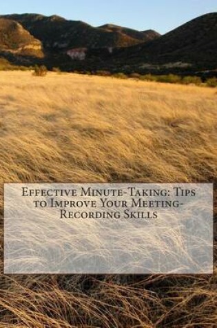 Cover of Effective Minute-Taking