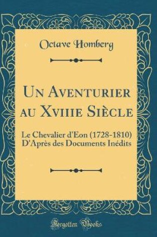 Cover of Un Aventurier Au Xviiie Siecle