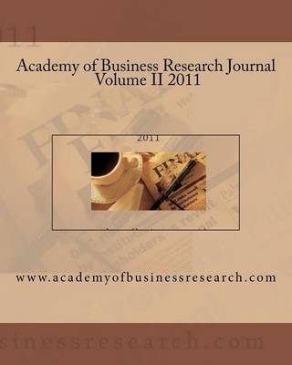 Book cover for Academy of Business Research Journal Volume II 2011