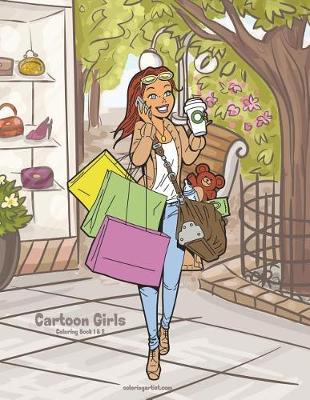 Cover of Cartoon Girls Coloring Book 1 & 2