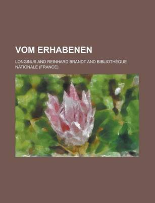 Book cover for Vom Erhabenen