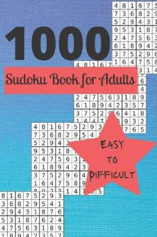 Cover of 1000 Sudoku Book for Adults