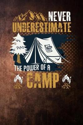 Book cover for never understimate the power of a camp