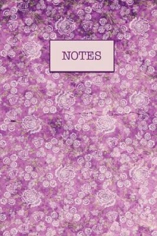 Cover of Journal Purple Floral Pattern Design Notes