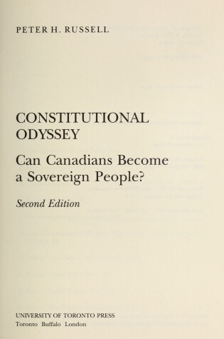 Cover of Constitutional Odyssey