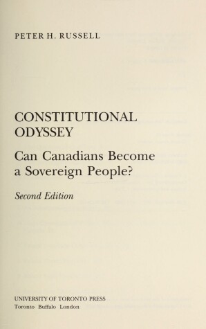 Cover of Constitutional Odyssey