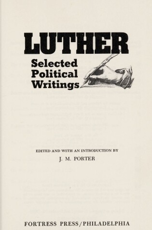Cover of Luther Selected Political Writ