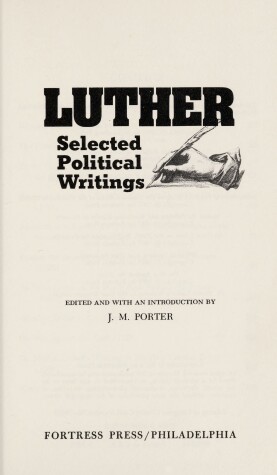 Book cover for Luther Selected Political Writ