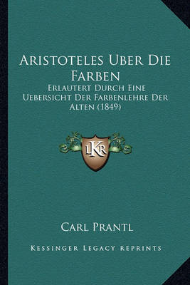 Book cover for Aristoteles Uber Die Farben