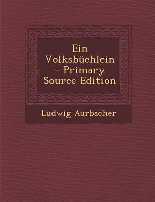 Book cover for Ein Volksbuchlein
