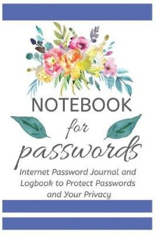 Cover of Notebook for Passwords