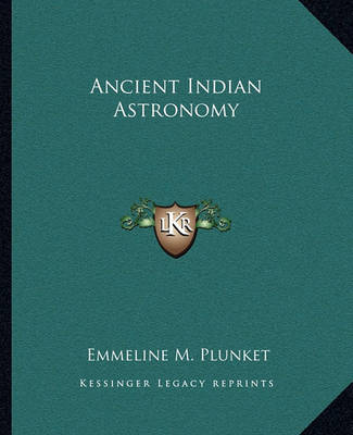 Book cover for Ancient Indian Astronomy